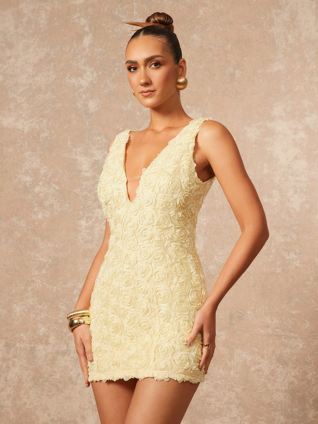Rochie mini SHEIN, galben