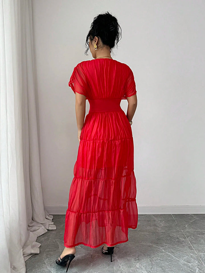 SHEIN maxi ruha, piros