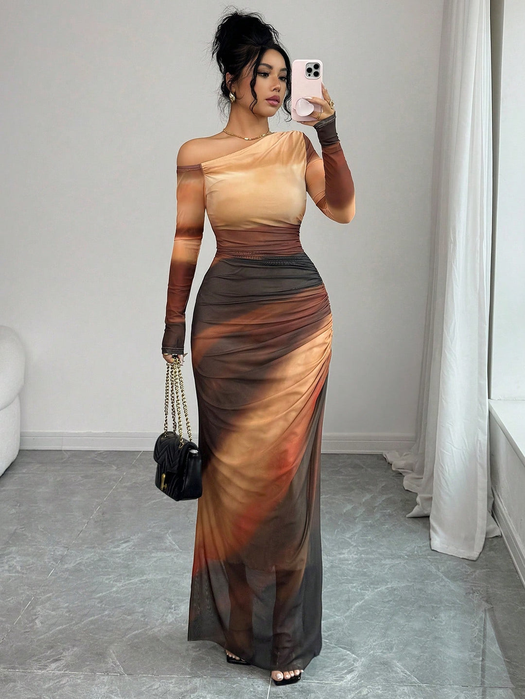 Rochie maxi SHEIN, mix culori
