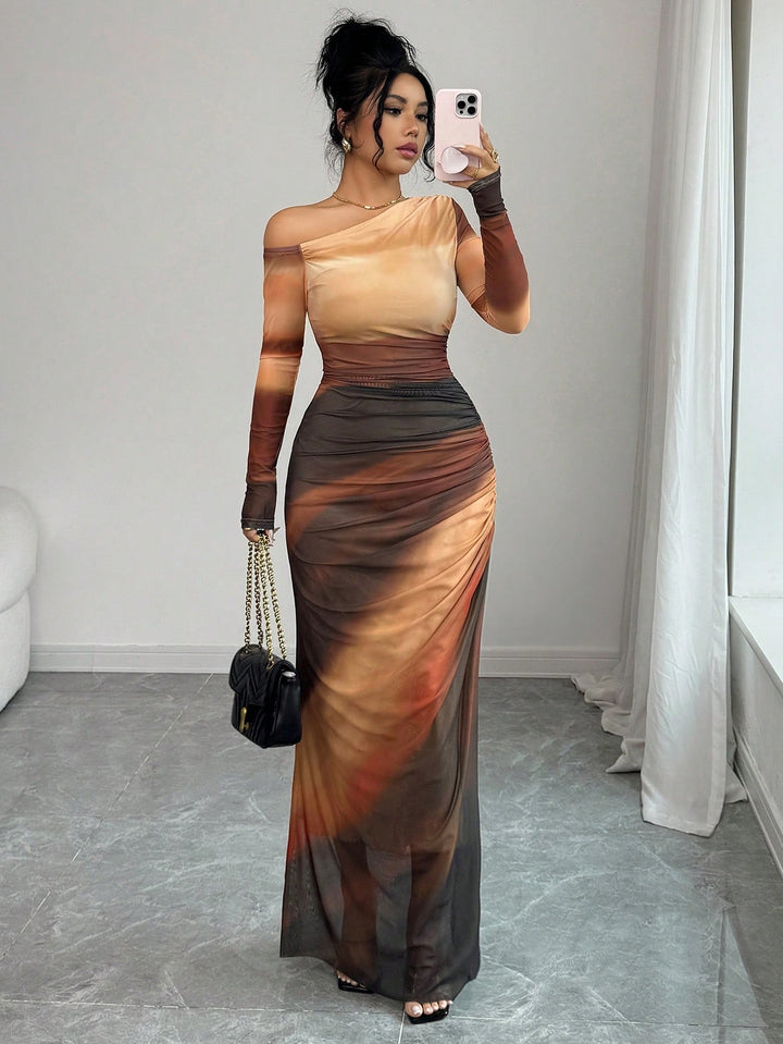 Rochie maxi SHEIN, mix culori