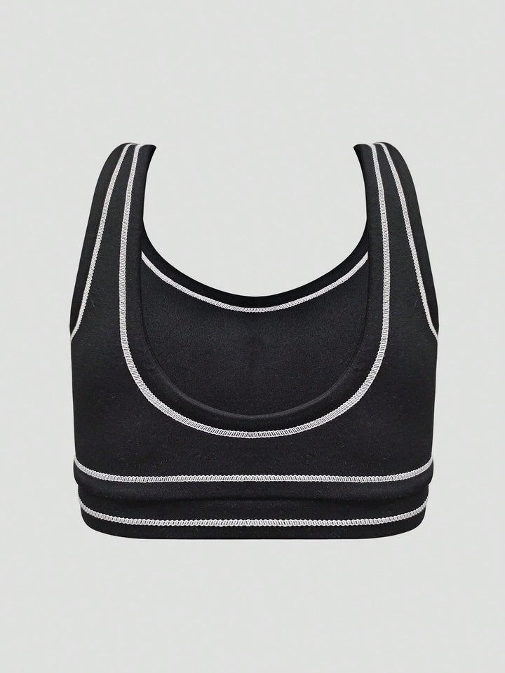 Bustieră sport SHEIN, negru