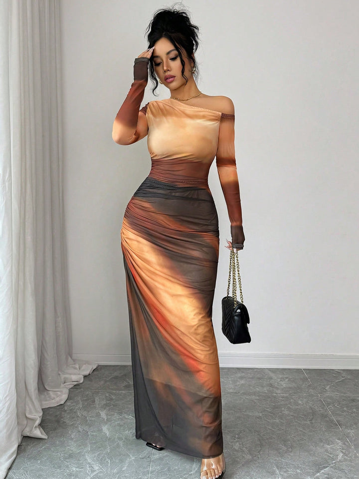 Rochie maxi SHEIN, mix culori