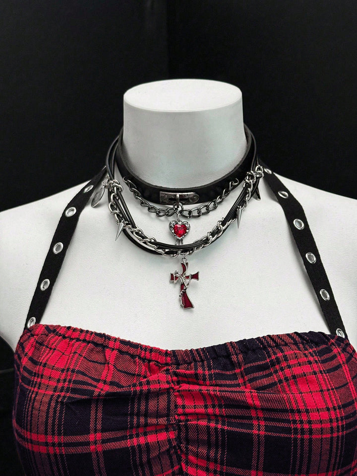 SHEIN mini ruha, piros