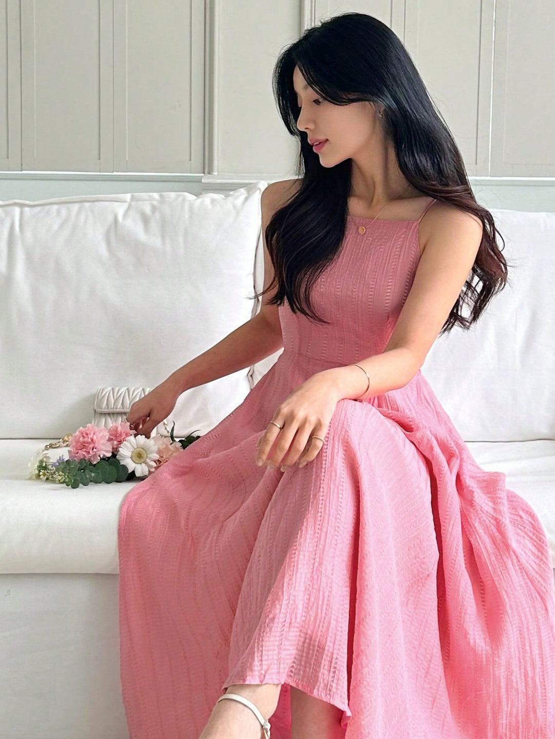 Rochie midi SHEIN, roz