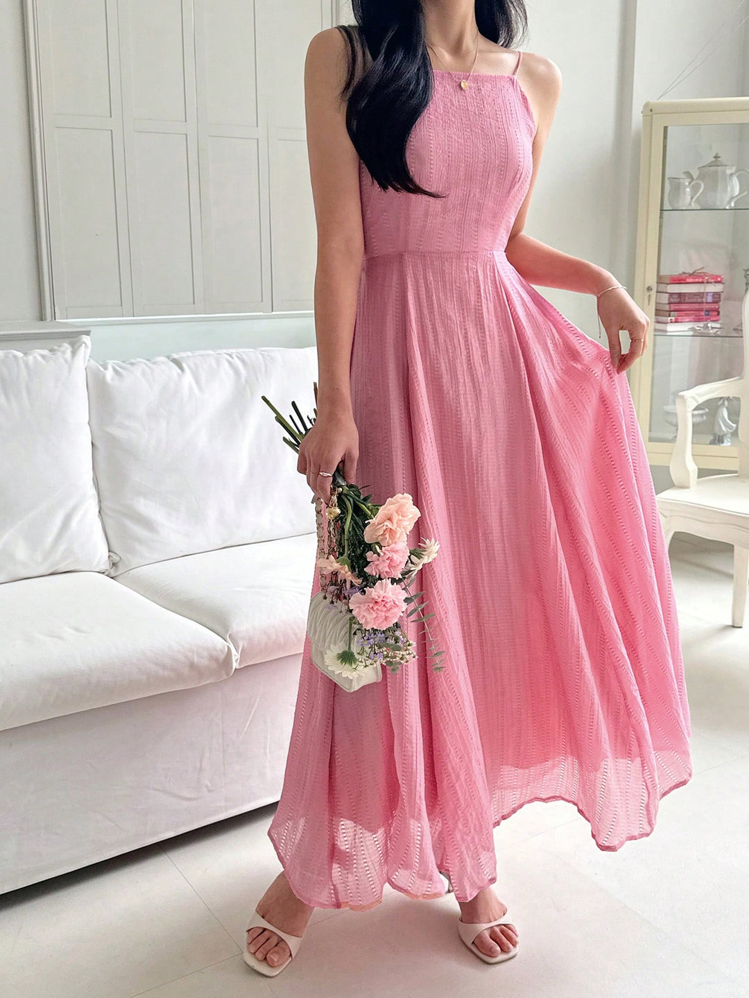 Rochie midi SHEIN, roz