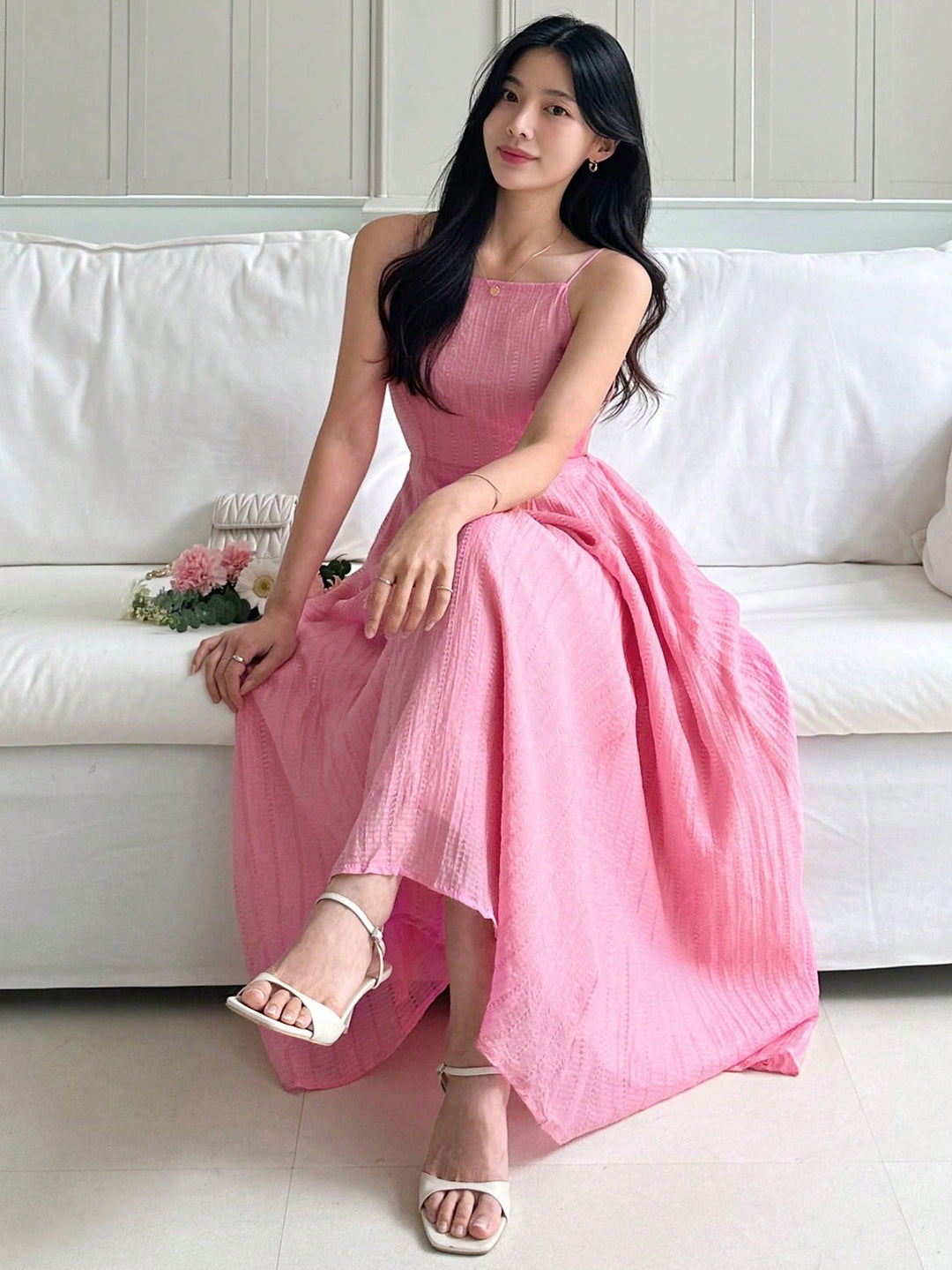 Rochie midi SHEIN, roz