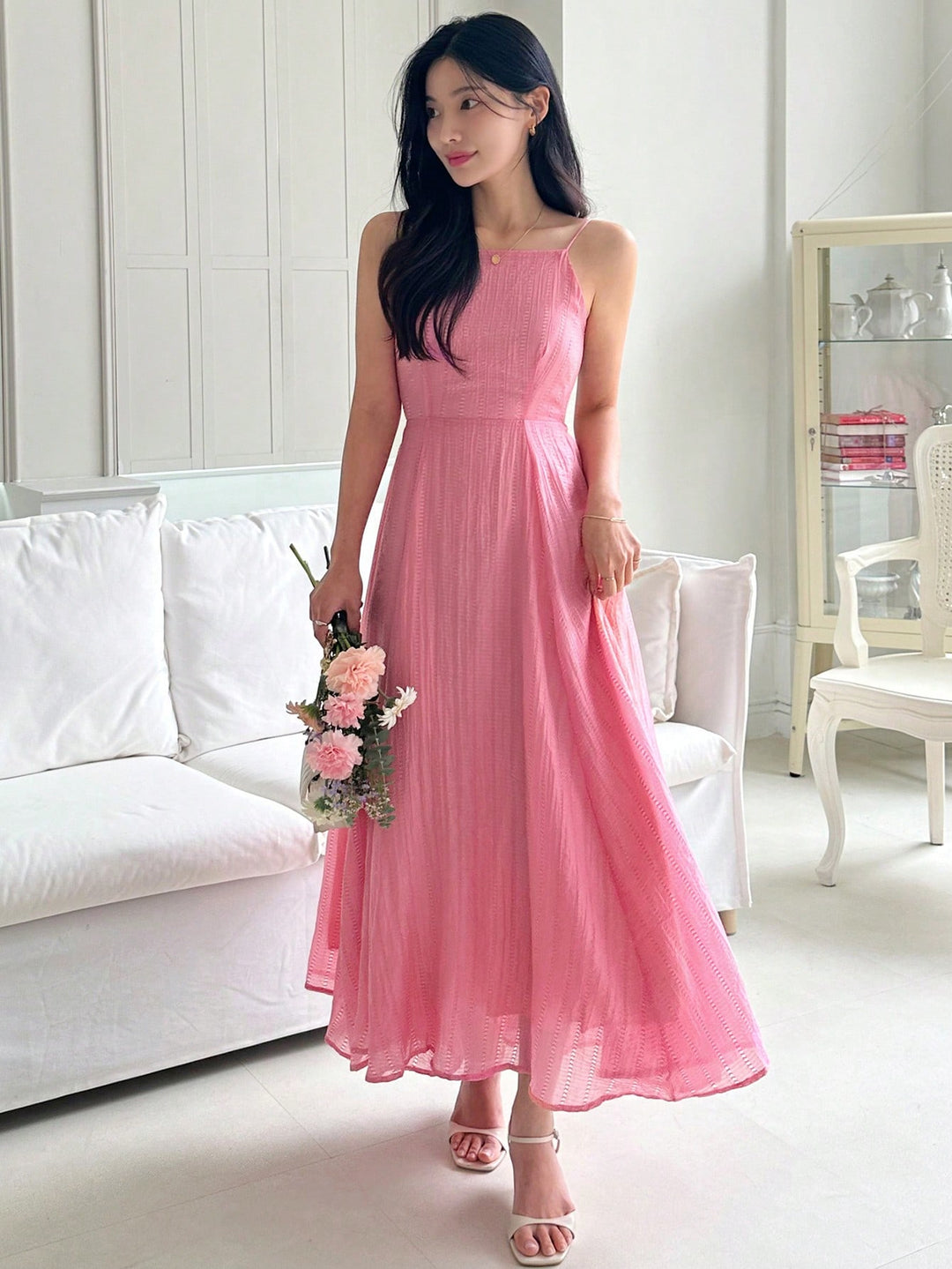 Rochie midi SHEIN, roz