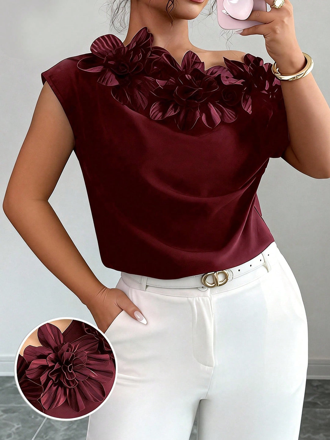 Bluză SHEIN, vișiniu