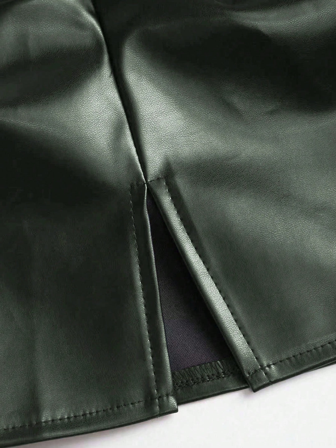 SHEIN mini műbőr szoknya, zöld