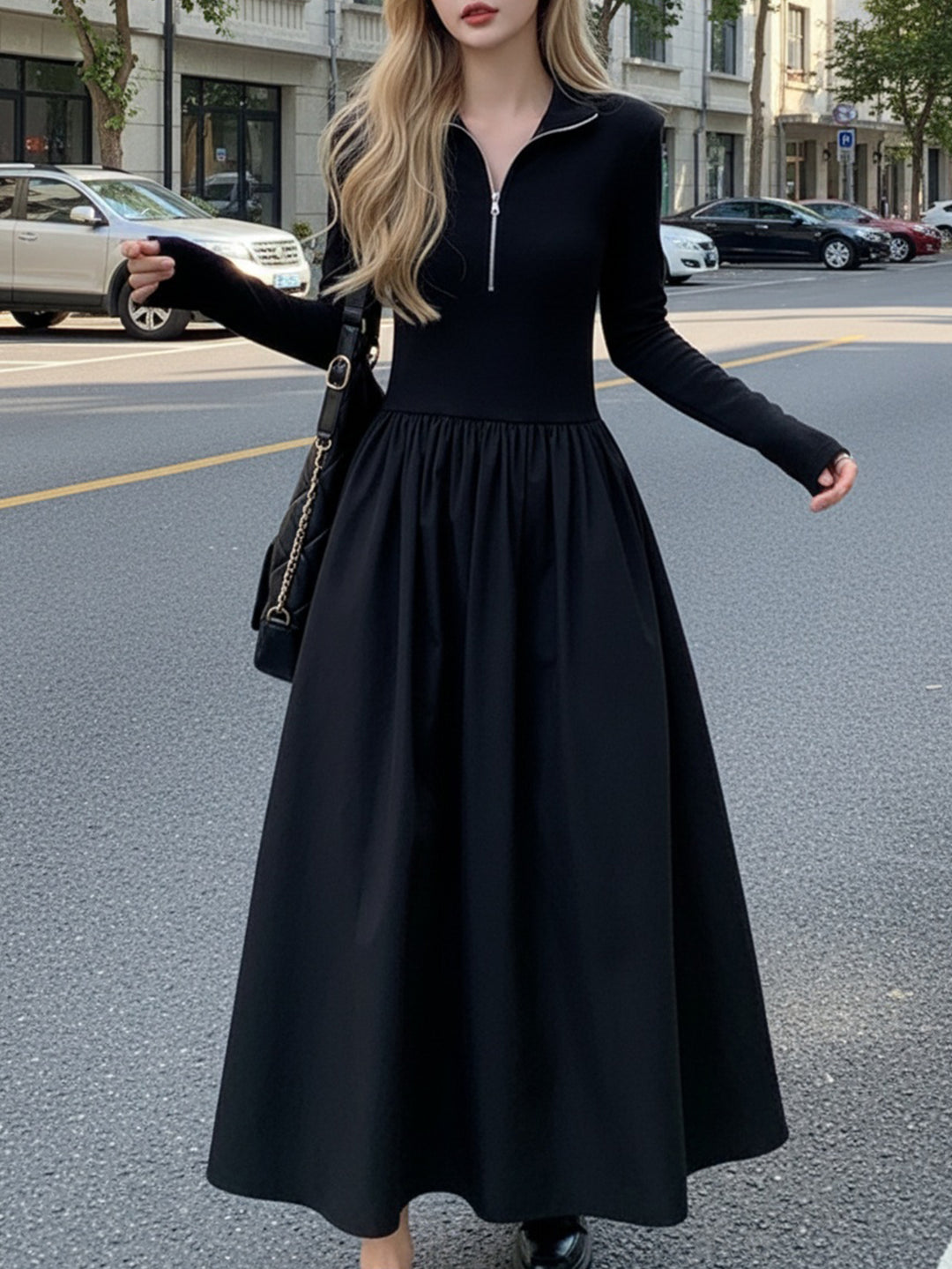 Rochie midi SHEIN, negru