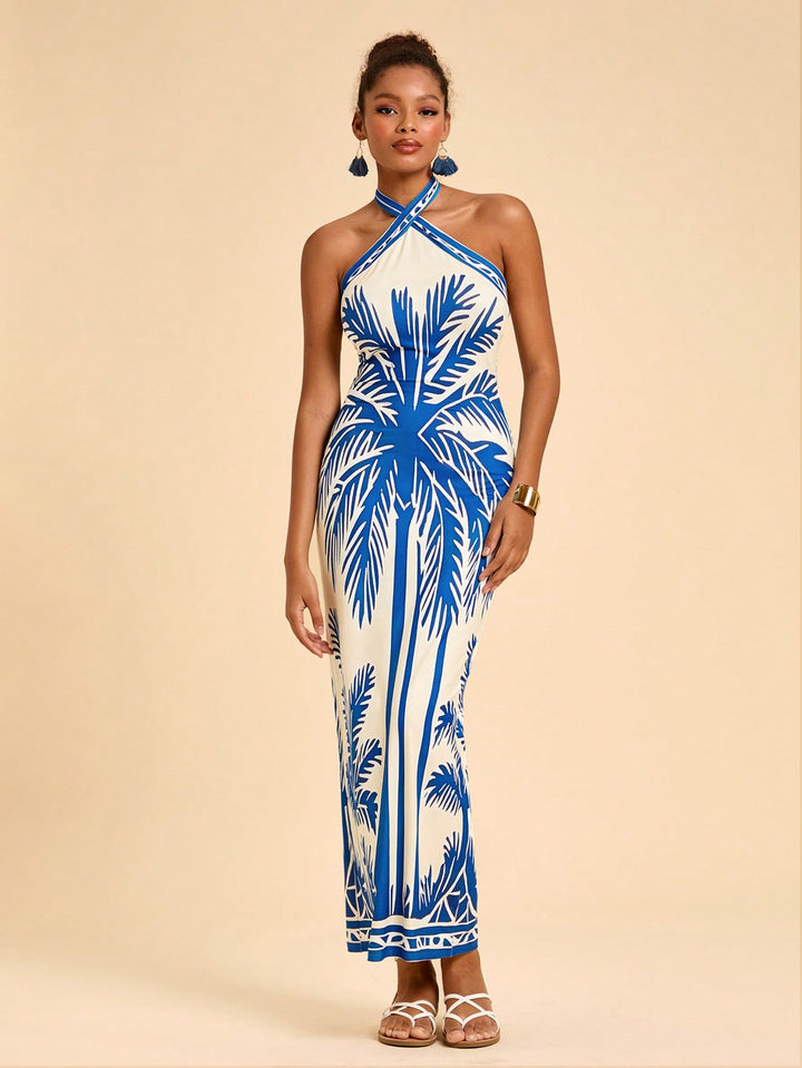 SHEIN maxi ruha, kék