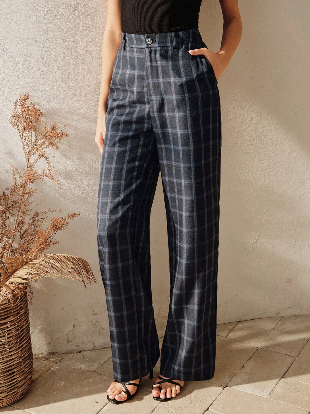 Pantaloni SHEIN, albastru