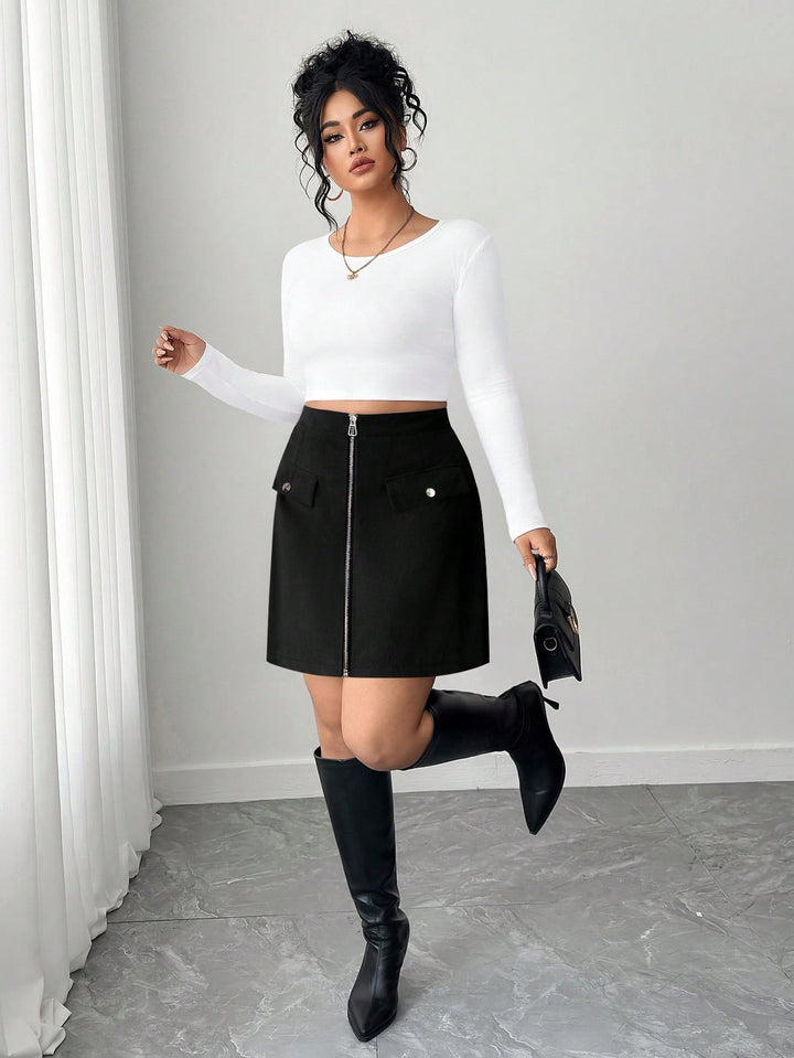 Fustă maxi SHEIN, negru