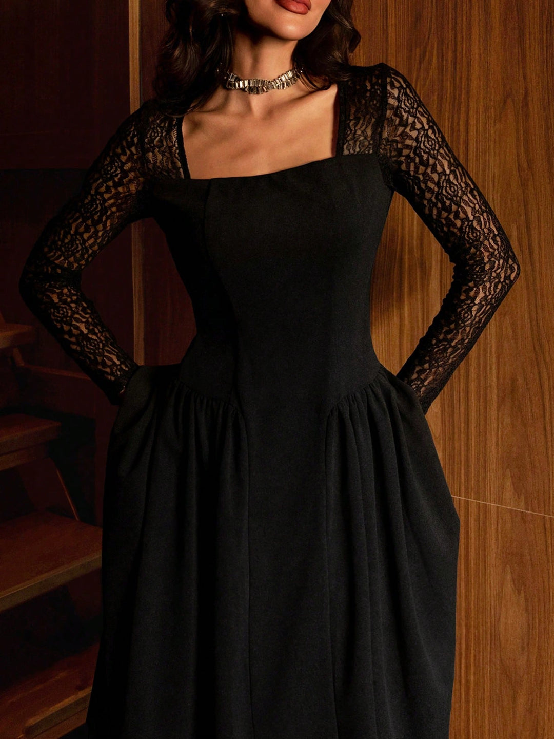 Rochie midi SHEIN, negru