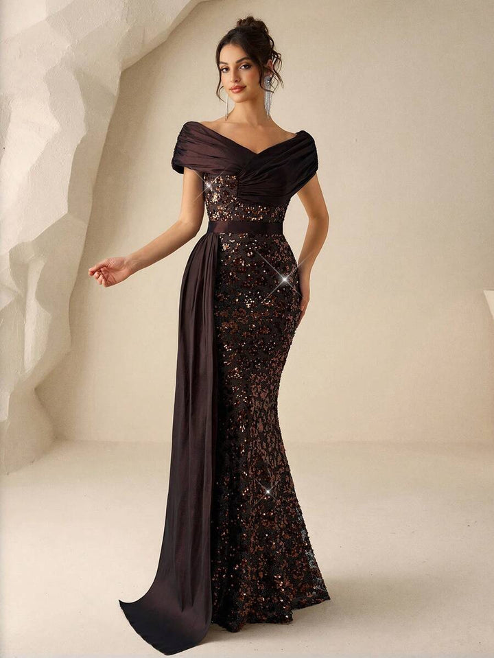 Rochie de ocazie SHEIN,maro