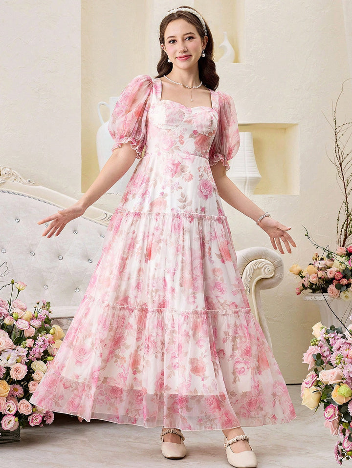 SHEIN maxi ruha, rózsaszín