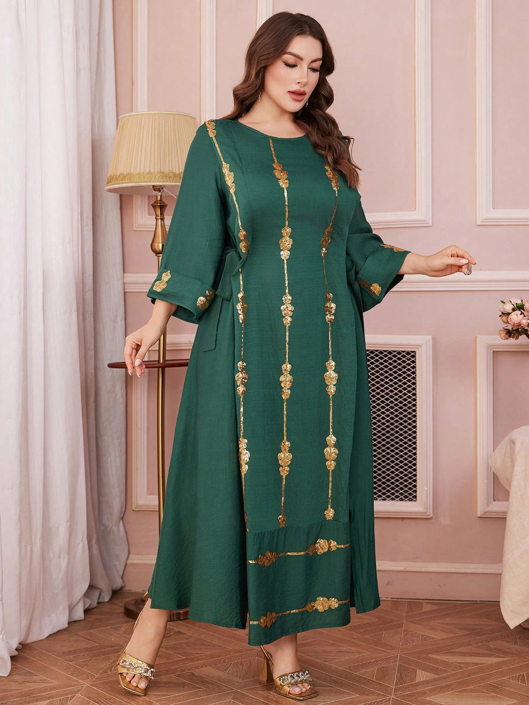 Rochie maxi SHEIN, verde