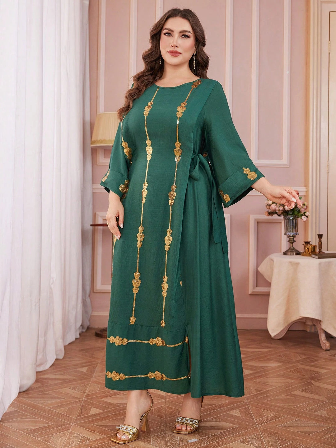 Rochie maxi SHEIN, verde