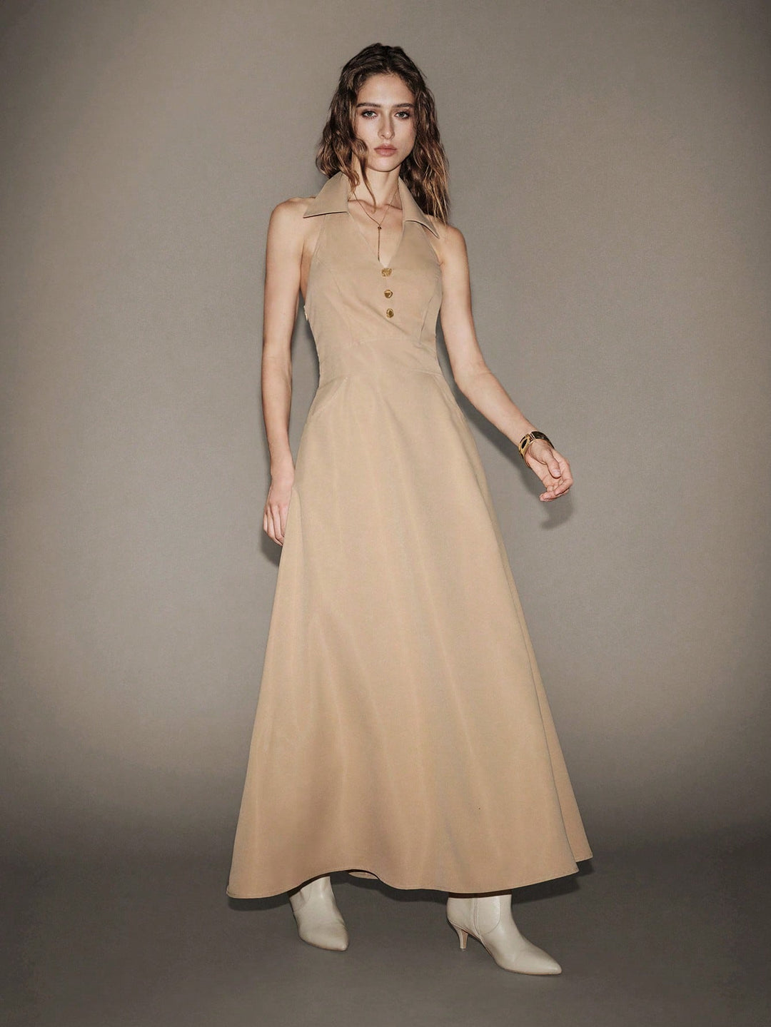 Rochie maxi SHEIN, kaki