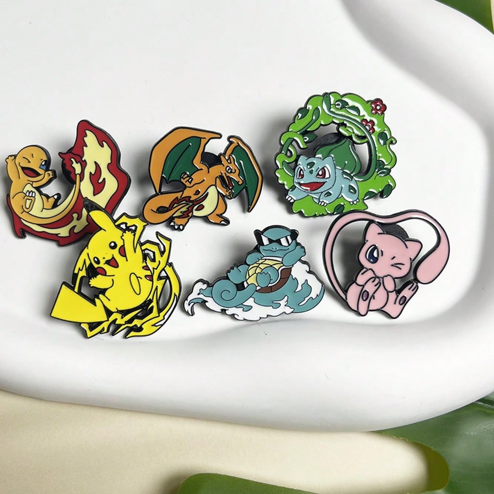 Set de insigne emailate SHEIN, mix culori
