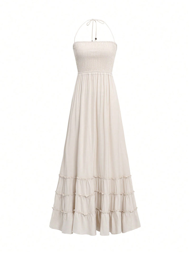 Rochie maxi SHEIN, bej
