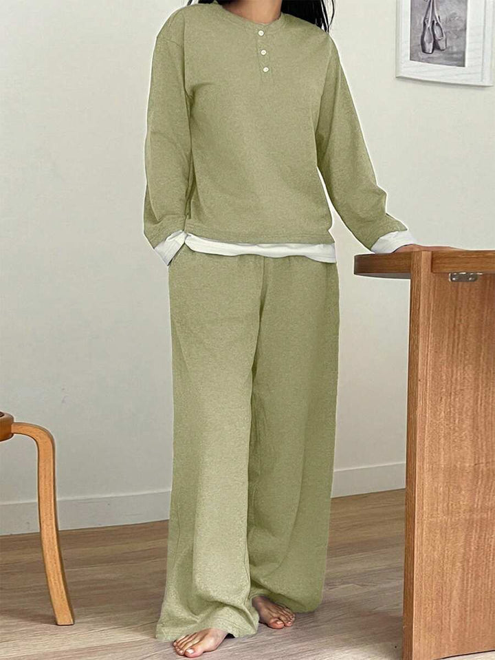 Compleu pijamale SHEIN, verde