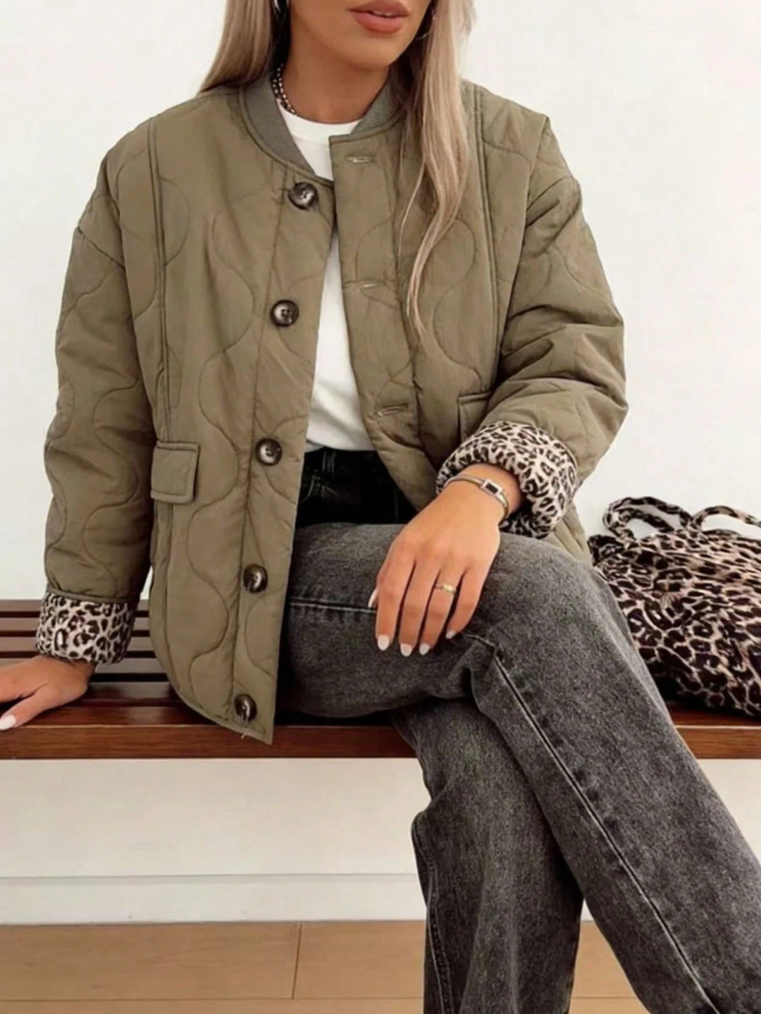 Jachetă SHEIN, kaki