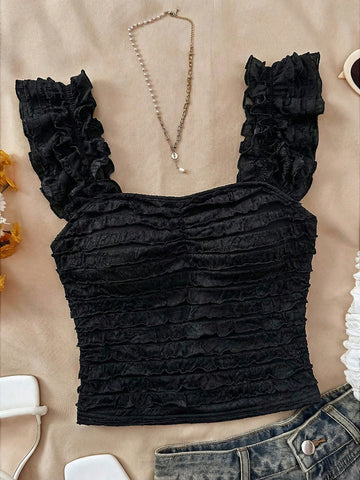 Top SHEIN, negru