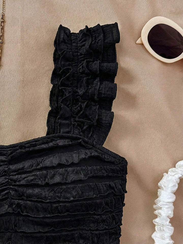 Bluza dantelată SHEIN, negru