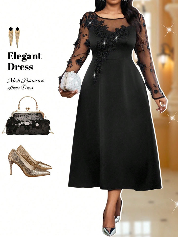 SHEIN maxi ruha, fekete