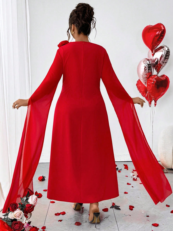 SHEIN maxi ruha, piros