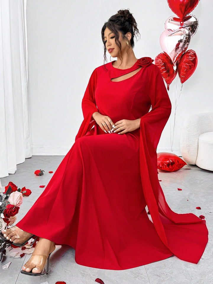 SHEIN maxi ruha, piros