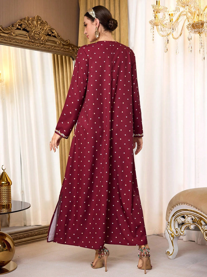 Set caftan și jalabiya SHEIN, vișiniu