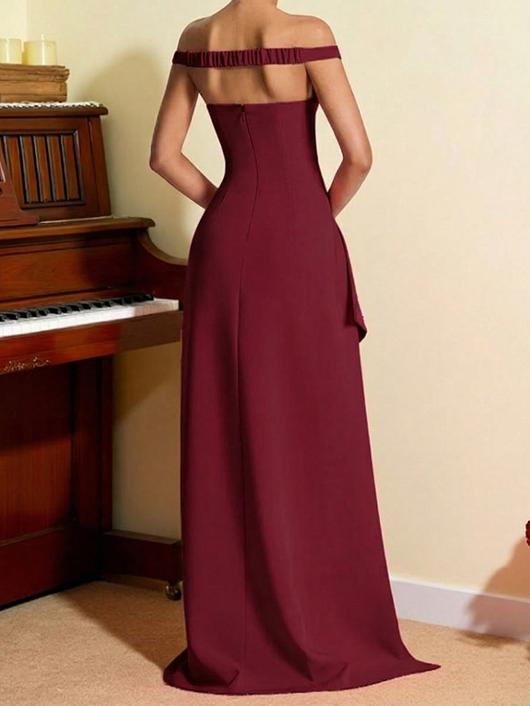Rochie maxi SHEIN, vișiniu