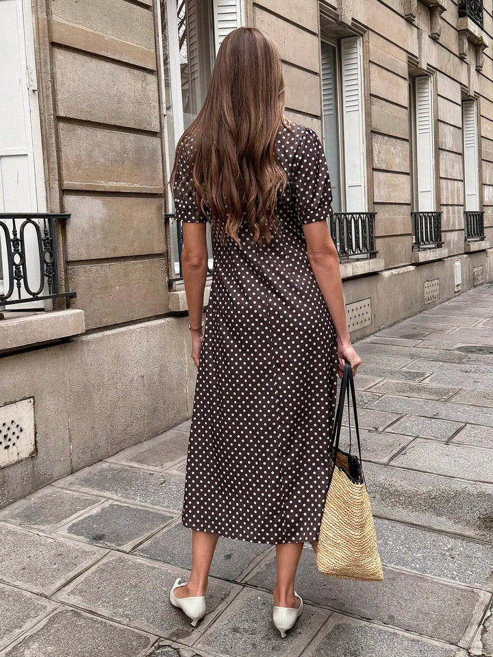 Rochie midi SHEIN, maro
