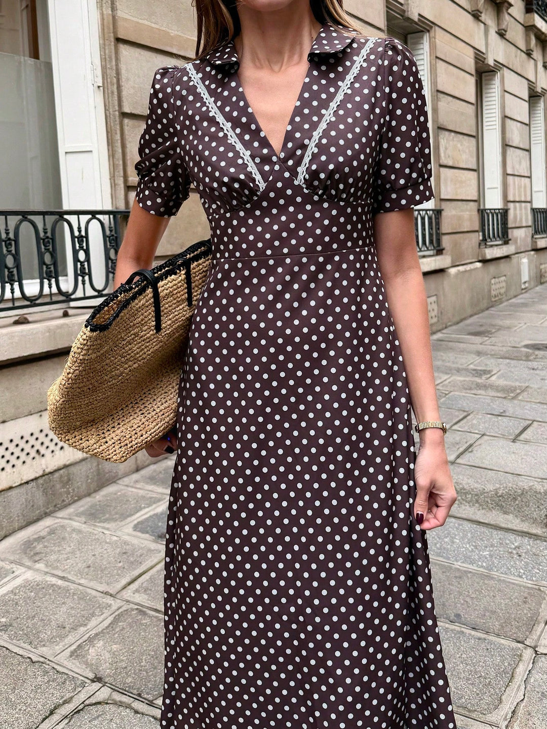 Rochie midi SHEIN, maro