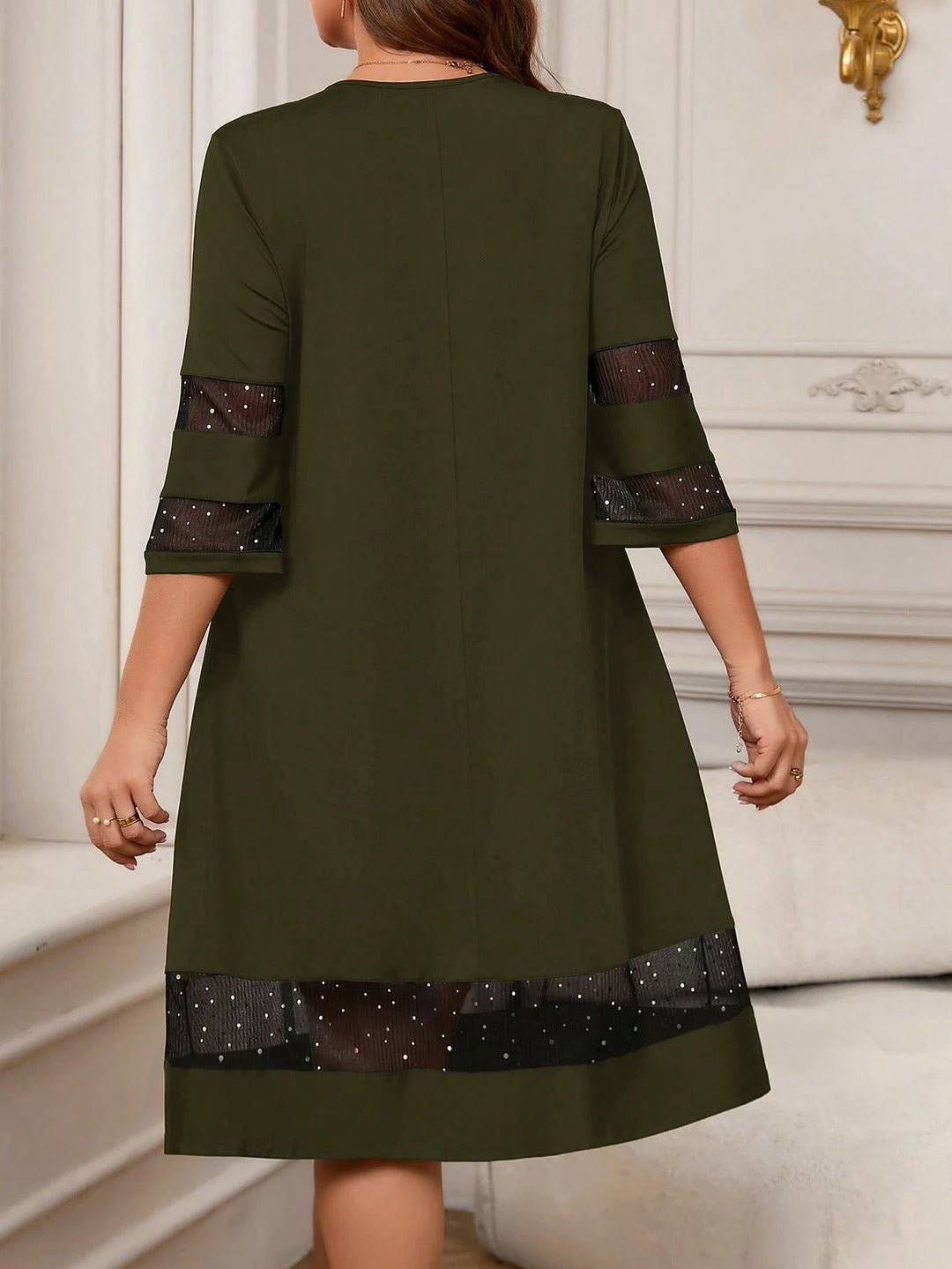SHEIN midi ruha, khaki