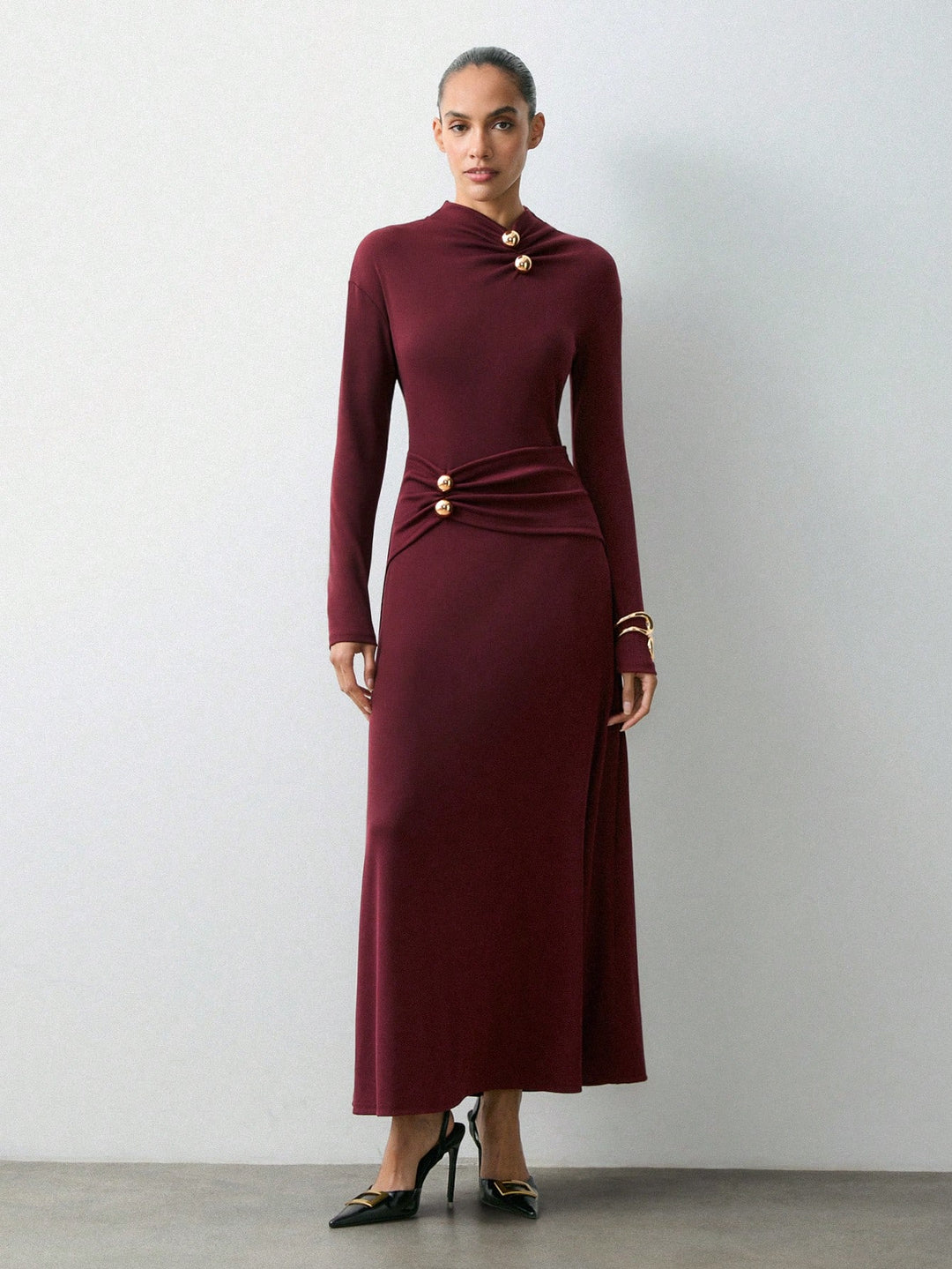 Rochie maxi SHEIN, vișiniu