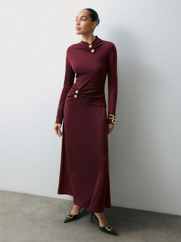 Rochie maxi SHEIN, vișiniu