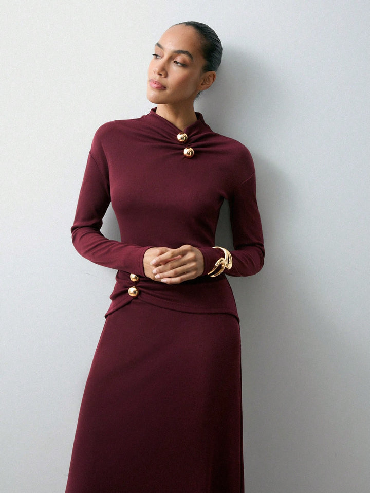 Rochie maxi SHEIN, vișiniu