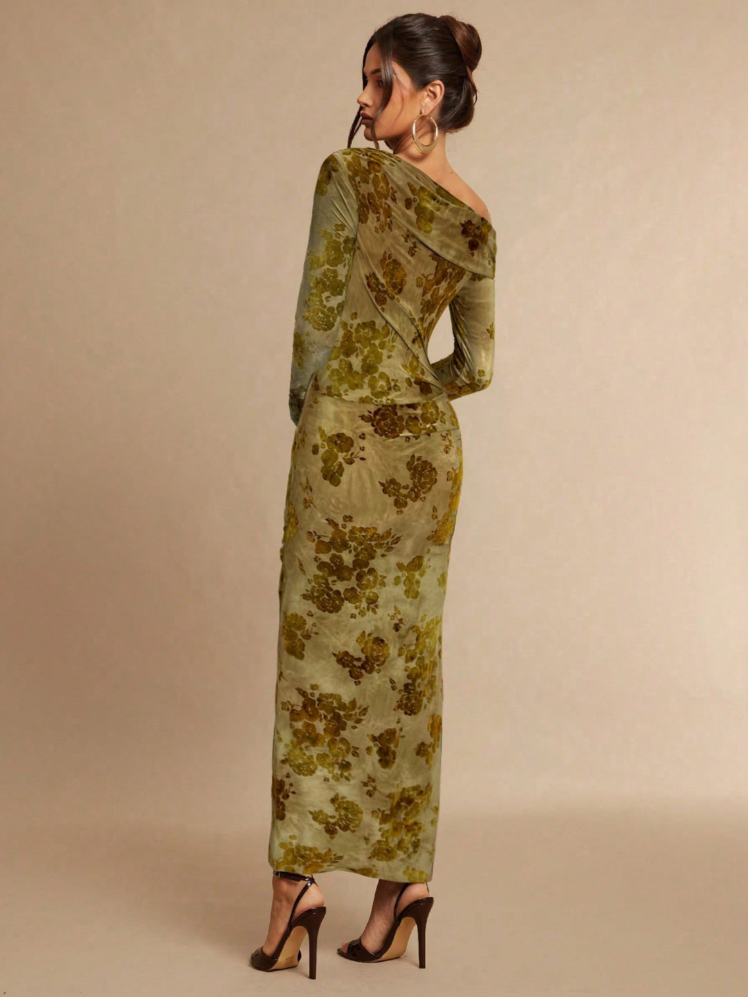 Rochie maxi SHEIN, kaki