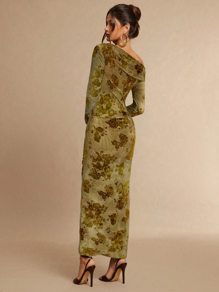Rochie maxi SHEIN, kaki