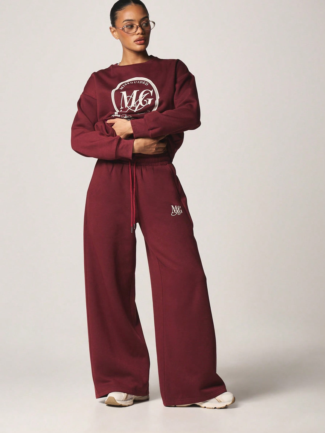 Pantaloni SHEIN, vișiniu