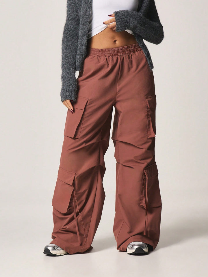 Pantaloni SHEIN, maro
