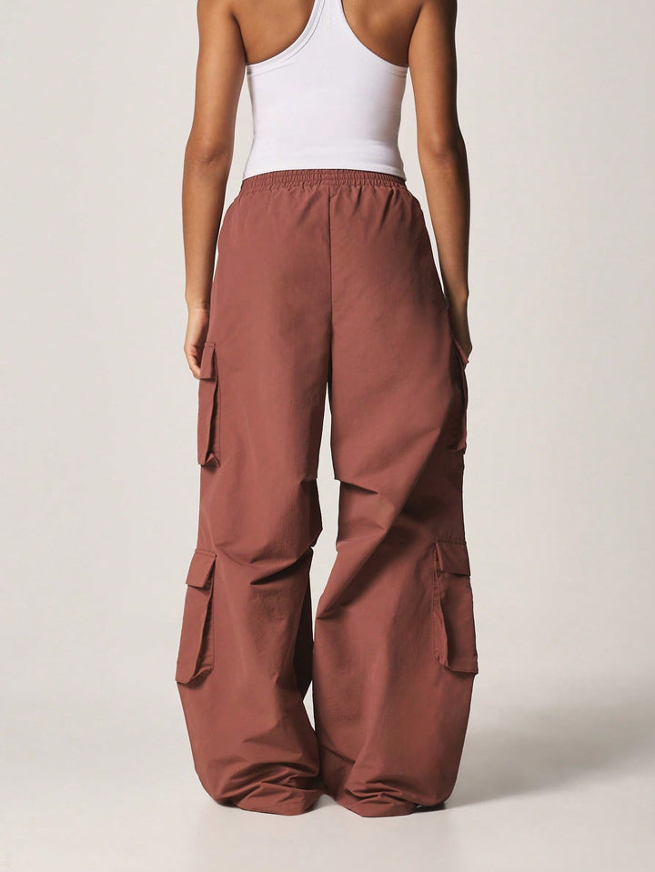 Pantaloni SHEIN, maro