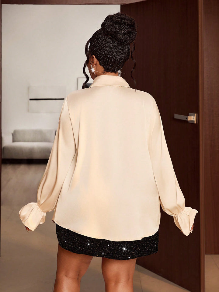 SHEIN blúz, khaki