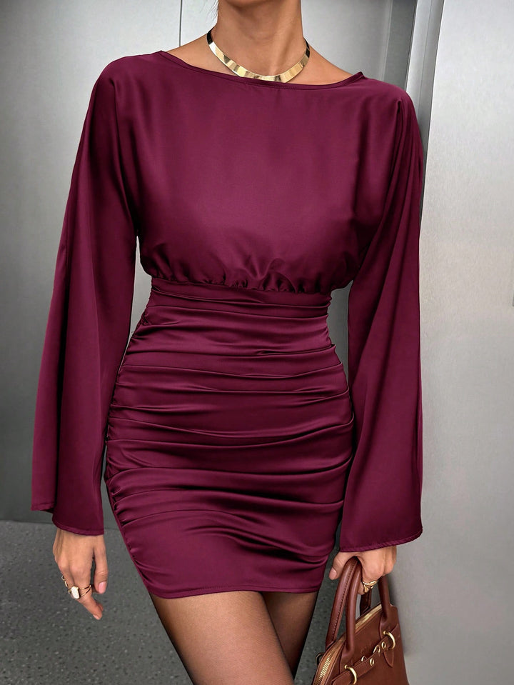 SHEIN mini ruha, bordó