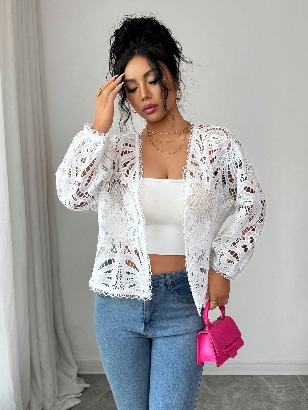 SHEIN Jacket, White