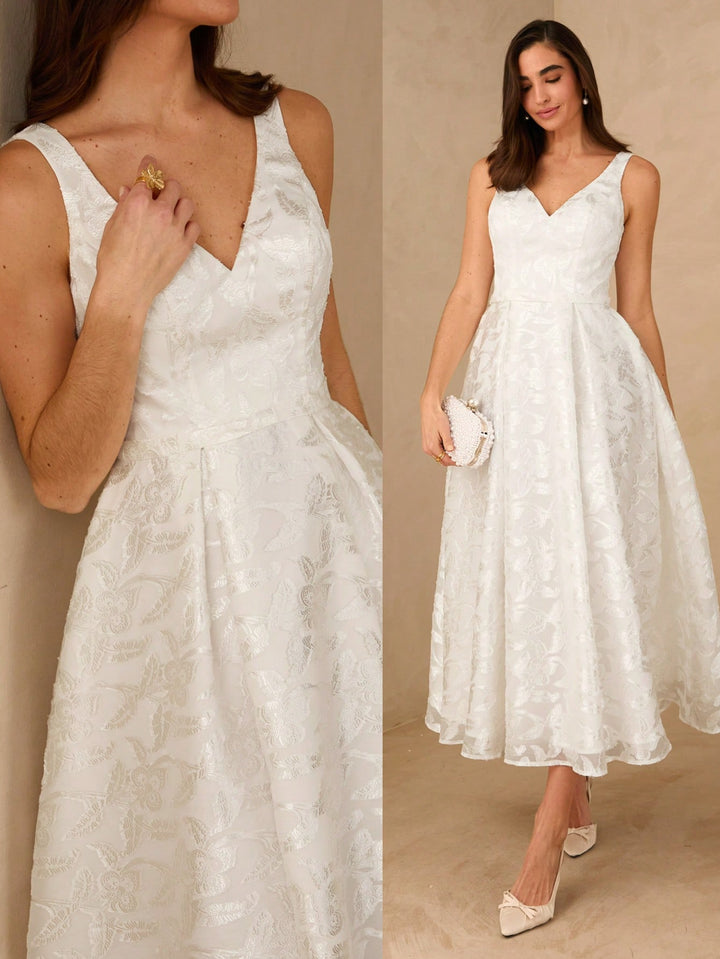 Rochie midi SHEIN, alb