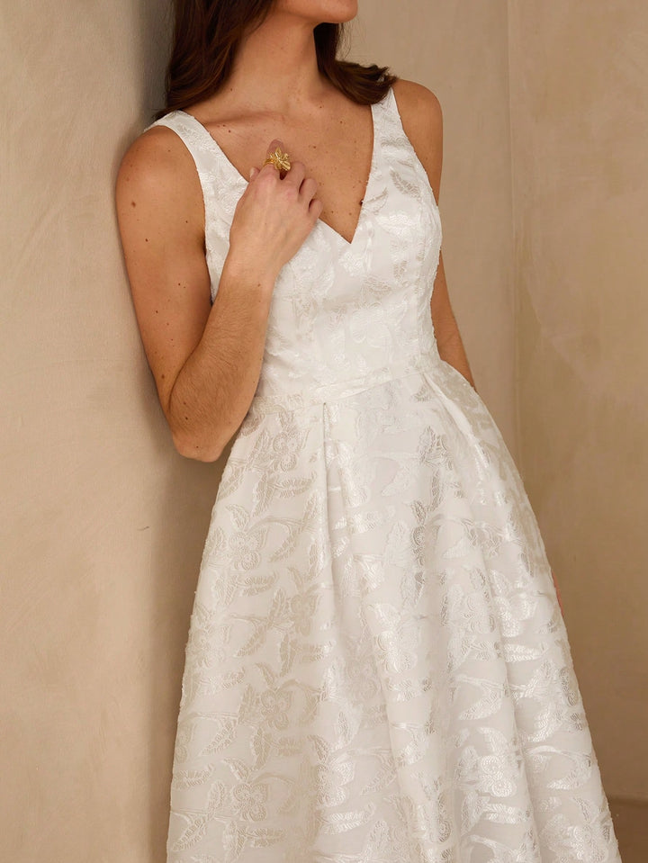 Rochie midi SHEIN, alb